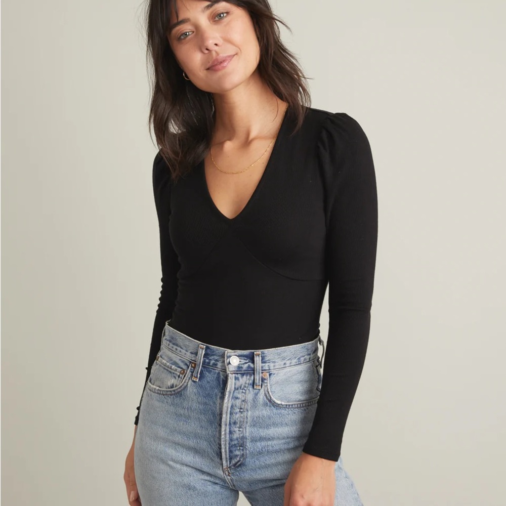 NWT Marine Layer Lexi Rib V-Neck Top